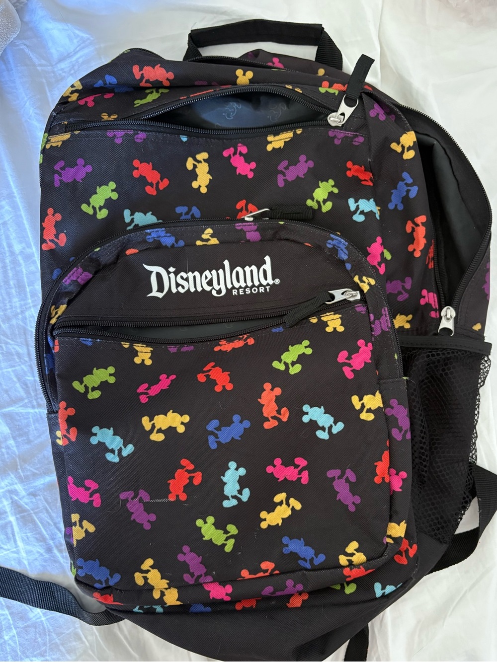 Disneyland Resort Park Exclusive Black Backpack Rainbow MICKEY MOUSE Silhouette